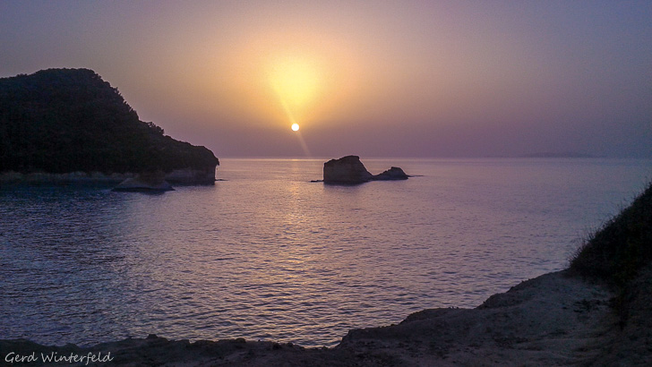 Sonnenuntergang auf Korfu (Sidari)
